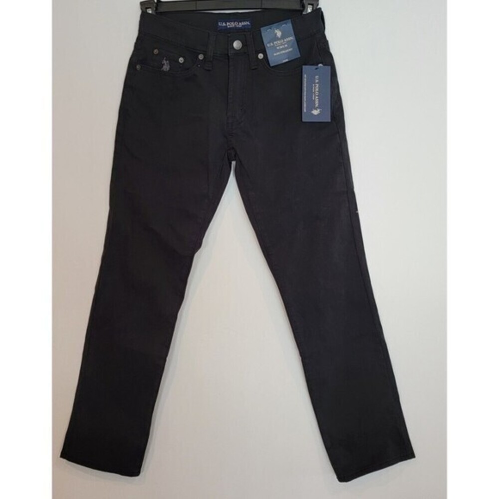 U.S. Polo Assn Jeans Men’s W28/L30 Black Slim Straight Stretch Twill Pants